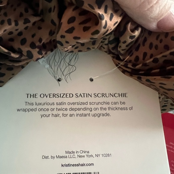 NWT Kristin Ess oversized scrunchie in cheetah print. Excellent style upgrade! - Picture 6 of 6